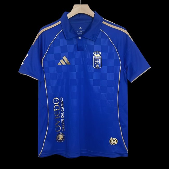 25/26 Real Oviedo Centenary Home Blue Jersey