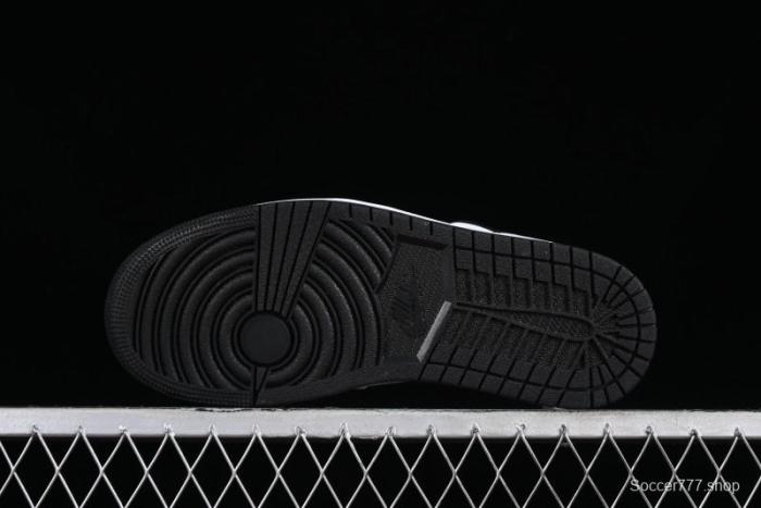 Nike Air Jordan 1 Mid AJ1 White Black Mid-Top Casual Sneakers - DQ8426-132