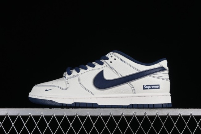 Supreme x Nike SB Dunk Low Deep Blue Colorway Low-Top Casual Skate Shoes - RM2308-238