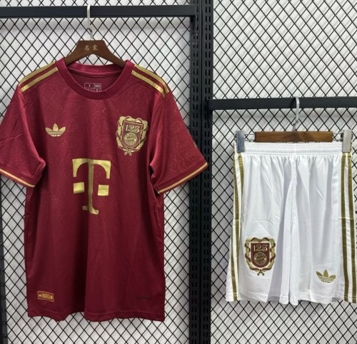 25/26 Kids Bayern Munich 125Th Anniversary Wine Jersey