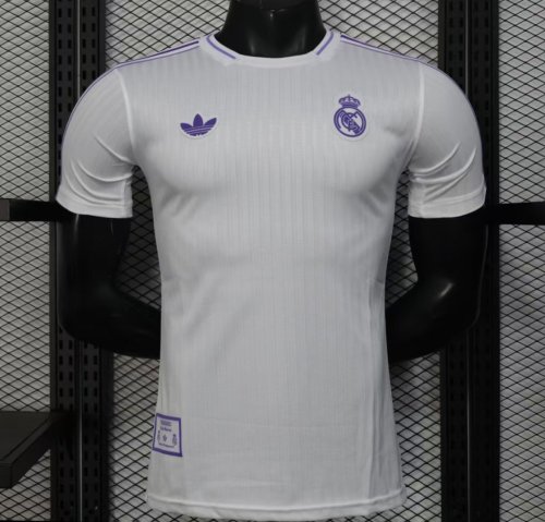 Player Version 25/26 Real Madrid White with Purple Trim Jersey