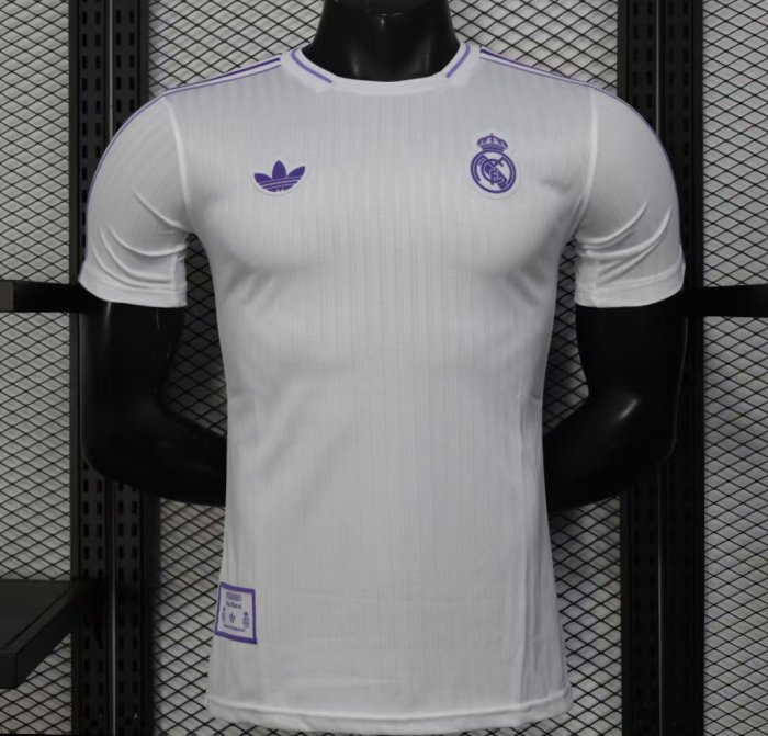Player Version 25/26 Real Madrid White with Purple Trim Jersey