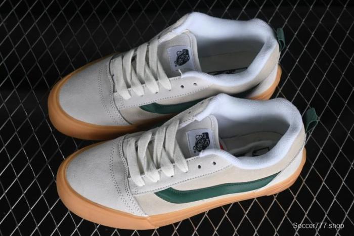 Vans Knu-Skool VR3 Lx Low-Top Retro Sneakers in Grey Green with Gum Sole - VN000CS0DWM