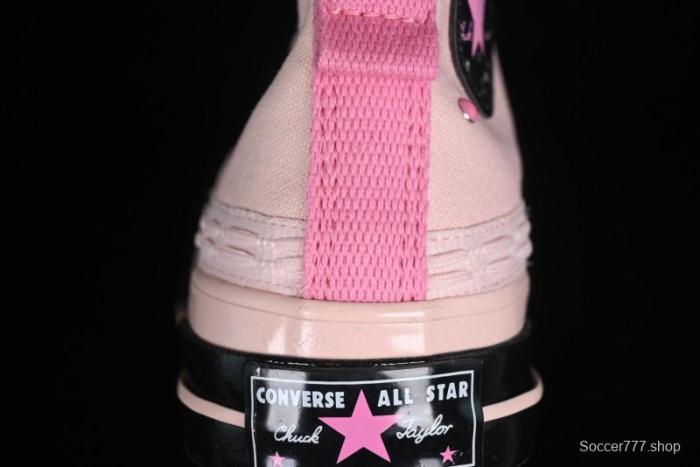 Converse Chuck 70s High Top Casual Sneakers in Black and Pink - A09541C