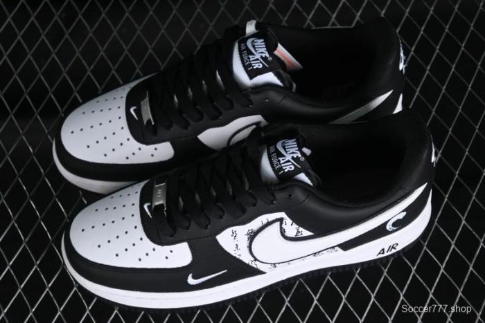 Nike Air Force 1 '07 Low  Oracle  Custom Casual Sneakers with Chinese Style Elements - DV0788-003