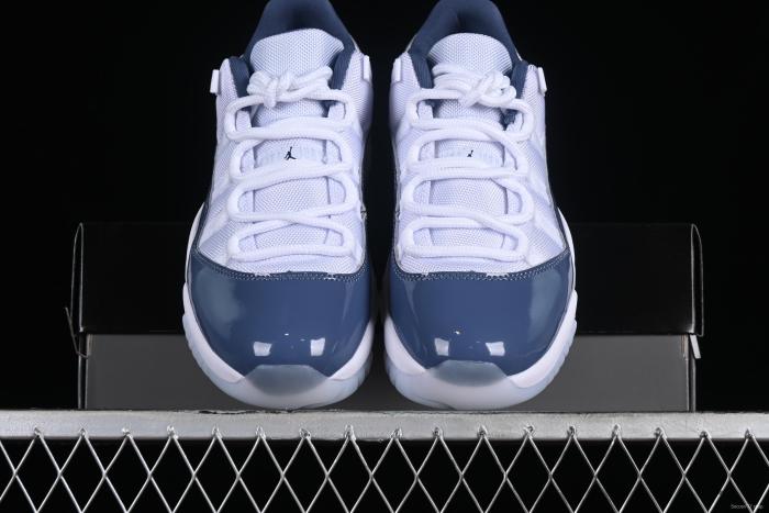 Nike Air Jordan 11 Low  Diffused Blue  Retro Basketball Shoes with Patent Leather Accents - FV5104-104
