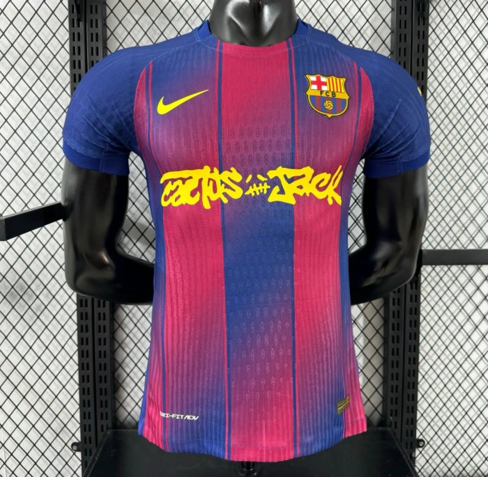 Player Version 25/26 Barcelona Travis Scott  Home Jersey