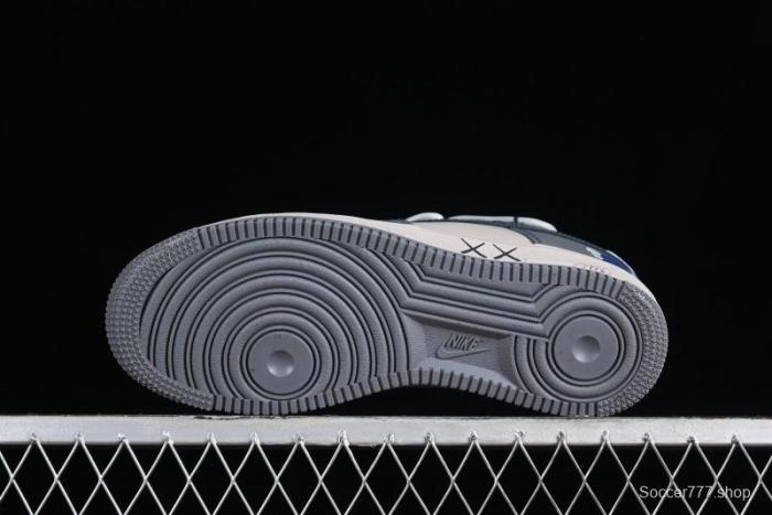 Nike Air Force 1 '07 Low Custom Strap Casual Sneakers with Kaws Collaboration - KS6869-333