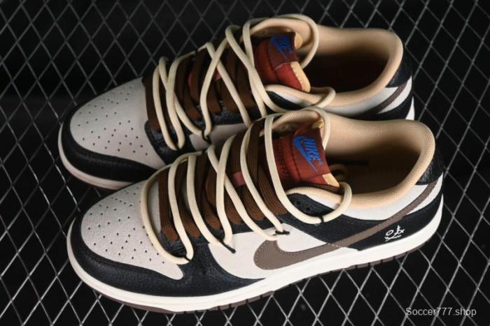 Nike Dunk Low  Mars Stone  Witch Puppet Themed SB Lace-Up Low-Top Casual Sneakers in Black/Mocha Brown - DR9704-200
