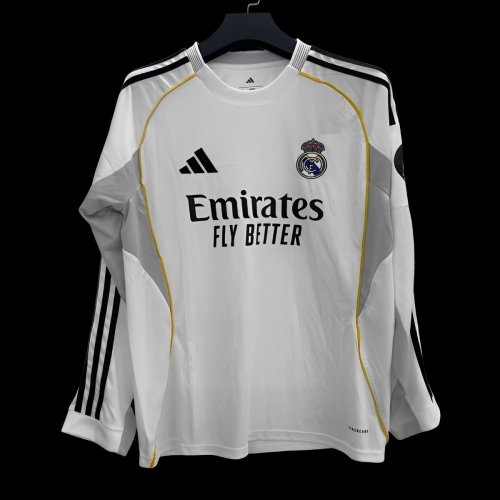 25/26 Real Madrid Home Long Sleeve Jersey