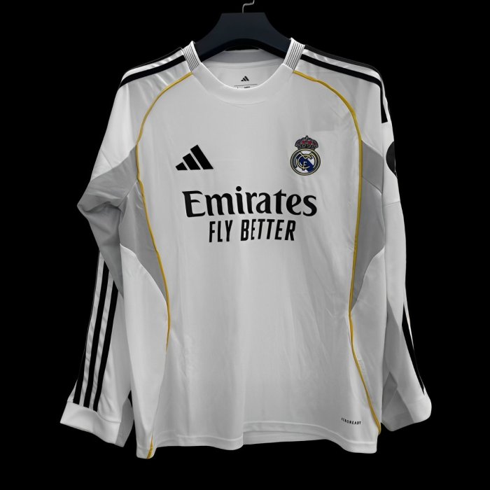 25/26 Real Madrid Home Long Sleeve Jersey