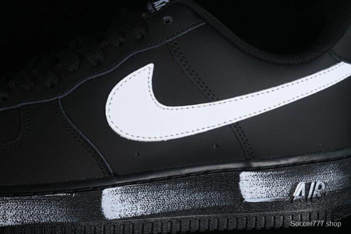 Nike Air Force 1 '07 Low Classic Black White Swoosh Casual Sneakers - FZ0627-010