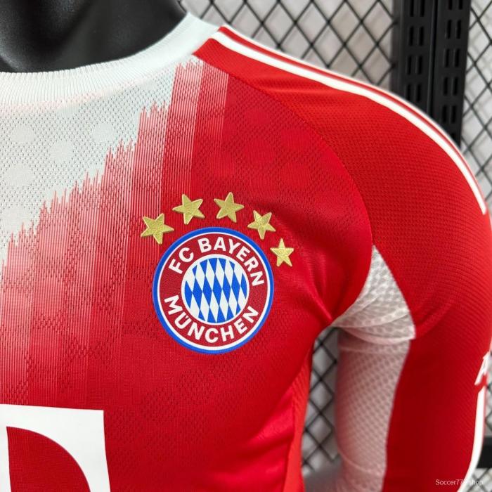 Player Version 25/26 Bayern Munich Home Long Sleeve Jersey