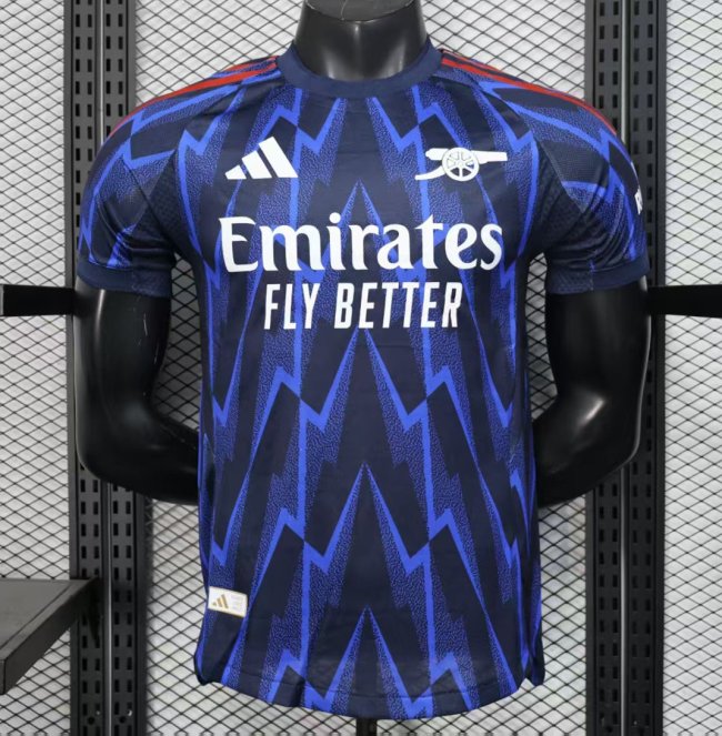 Player Version 25/26 Arsenal Third Blue with Geometric Lightning Pattern Jersey