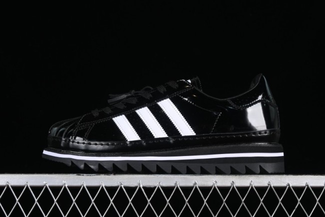 Adidas Clot x Superstar IH5953 Preppy Style Leather Sneakers with Shell Toe - IH5953