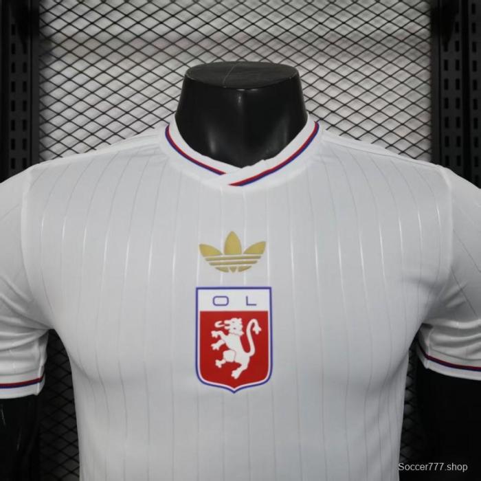 Player Version 25/26 Olympique Lyonnais Lyon White 50Th Anniversary Jersey