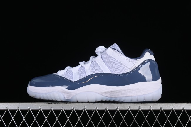 Nike Air Jordan 11 Low  Diffused Blue  Retro Basketball Shoes with Patent Leather Accents - FV5104-104