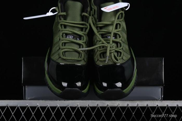 Nike Air Jordan 11 Retro High Top Basketball Shoes in Black Green - CT8012-300