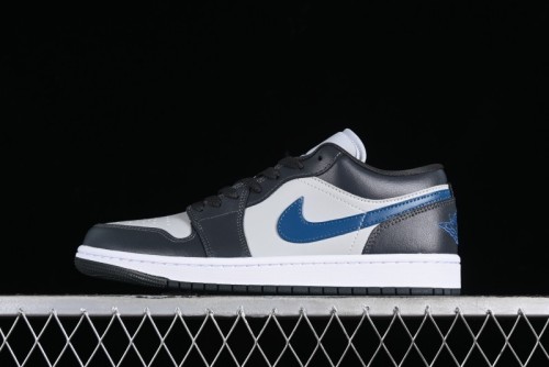 Nike Air Jordan 1 Low AJ1 Black Grey Blue Hook Basketball Shoes - DC0774-040 1