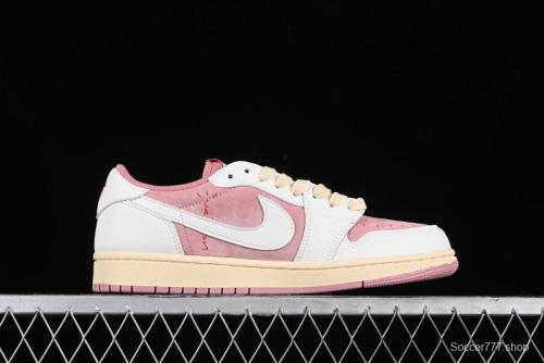 Nike Travis Scott x Air Jordan 1 Low OG AJ1 Reverse Swoosh Sneakers - DM7866-600 1