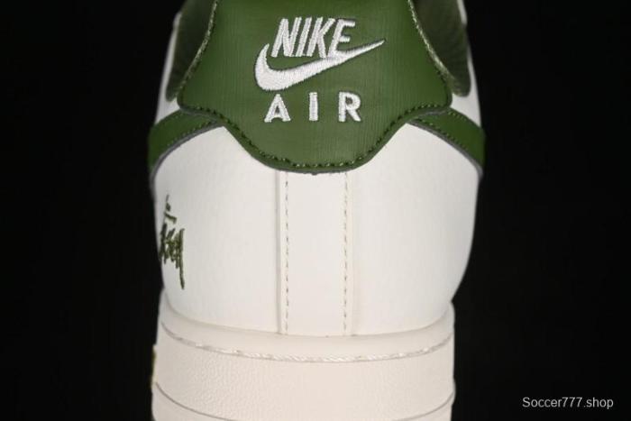 Nike Air Force 1'07 Low Stussy Collaboration - White Mint Green Low-Top Casual Sneakers - XZ3328-003