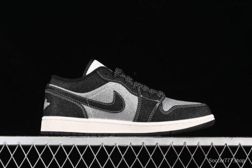 Nike Air Jordan 1 Low Retro Basketball Shoes Custom Starry Sky Design - SJ9950-012