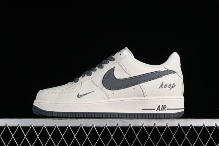 Nike Air Force 1'07 Low  Keep Fresh  Casual Sneakers in Dark Gray with Small Swoosh - BM2023-105 1