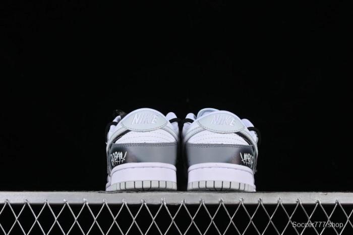 Nike Dunk Low SB Graffiti Halloween Cross Distressed Gradient Lace-Up Casual Skate Shoes - DV0831-101 1