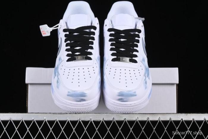 Nike Air Force 1 '07 Low Casual Sneakers with Two-Tone Shadow Swoosh and Custom Anime Art - CW2288-111