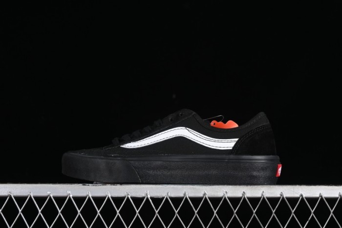 Vans Style 36 SF All Black Skate Shoes with Killer Whale Half-Toe Cap Design - VN0A3MVLB8C 1