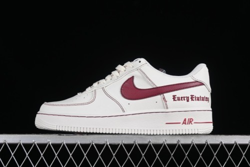 Nike Vlone x Air Force 1 '07 Low Collaboration Wine Red Casual Sneakers - AA5360-010 1