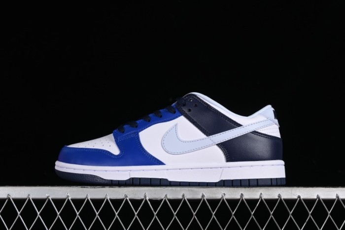 Nike SB Dunk Low Casual Skate Shoes in Black, White, and Blue - FQ8826-100 1
