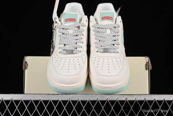 Supreme x Nike Air Force 1 '07 Low Collaborative Sneakers in Youthful Green - HD1968-023 1