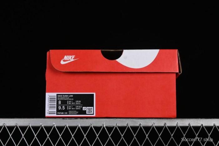 Nike Dunk Low SB  Athletic Department  Grey Blue Leather Skateboarding Shoes - FN7488-133 1