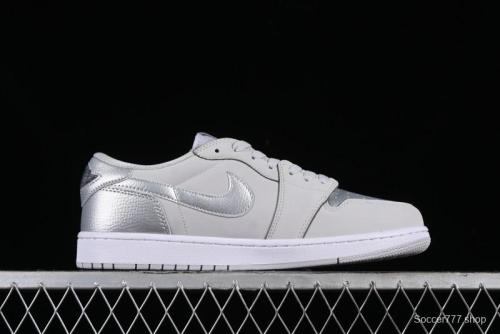 Nike Air Jordan 1 Low AJ1 Grey Silver Low-Top Casual Sneakers - CZ0790-002 1