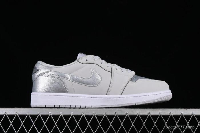 Nike Air Jordan 1 Low AJ1 Grey Silver Low-Top Casual Sneakers - CZ0790-002 1