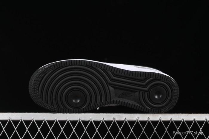 Nike Air Force 1 '07 Low White Grey Black Double Swoosh Casual Sneakers - DY8899-001