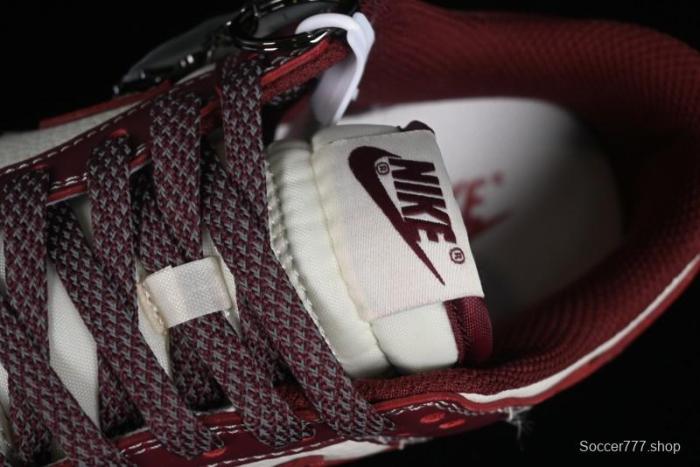 Nike SB Dunk Low Stussy Collaboration - Burgundy Starry Sky Anniversary High-End Custom Low-Top Casual Skate Shoes - BB9898-001 1