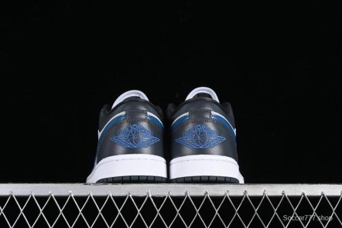 Nike Air Jordan 1 Low AJ1 Black Grey Blue Hook Basketball Shoes - DC0774-040 1