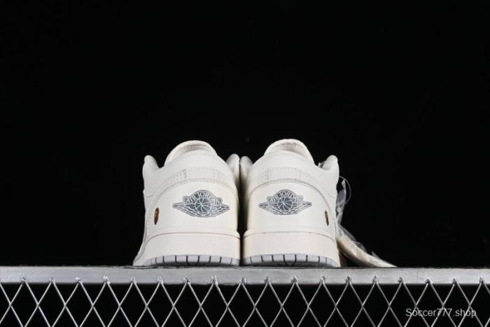 Nike Air Jordan 1 Low BAPE Collaboration - White Grey Basketball Shoes - WG8850-003 1