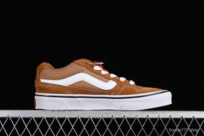Vans Caldrone Classic American Retro Skate Shoes in Brown Orange - VN000CXZ1OU 1