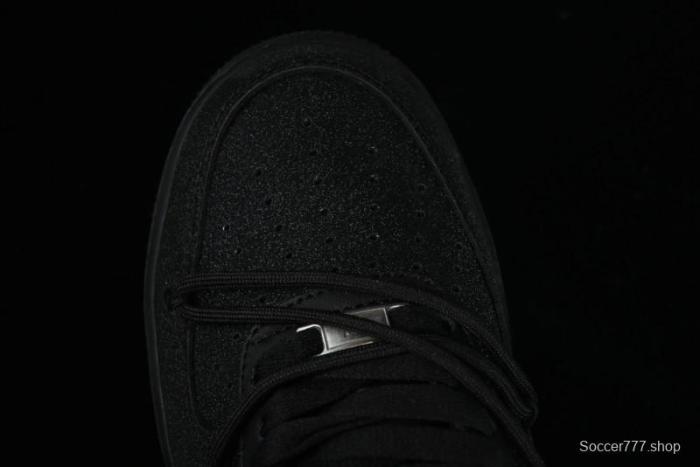 Nike Air Force 1 '07 Low Cleanfit High Street Retro Style All Black Star-Studded Diamond Accents Lace-Up Low-Top Casual Sneakers - ZH0316-030