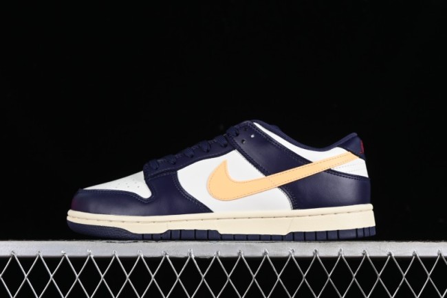 Nike Dunk Low Retro SB Skateboarding Shoes in Navy Blue with Purple Gold White Colorway - FV8106-181 1