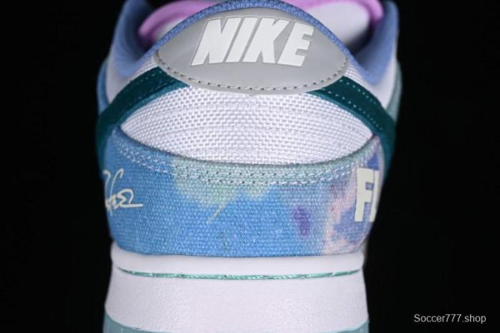 Nike Futura x Dunk Low Pro SB Skate Shoes with Tie-Dye Design - HF6061-400 1