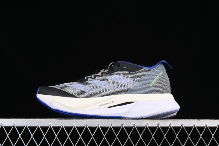 Adidas Adizero Boston 12 M Running Shoes Lightweight Breathable Low-Top with ENERGYROD Carbon Plate - IE8494