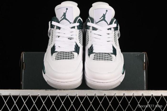 Nike Air Jordan 4 Retro Sneakers with Oxidized Green Accents and Visible Air Cushion - AQ8138-103 1