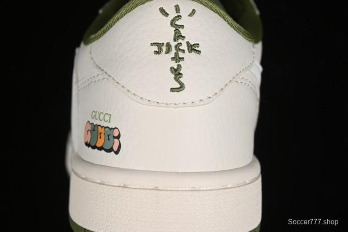 Nike Travis Scott x Fragment Design x Air Jordan 1 Low OG SP AJ1 Retro Sneakers in Off-White & Fresh Green - DM6688-606