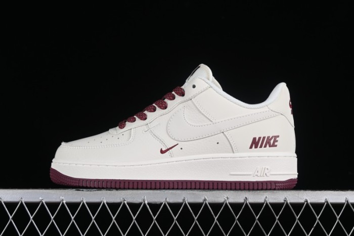 Nike Air Force 1 '07 Low  NIKE  Triple Swoosh Series White Wine Red Classic Casual Sneakers - TV2306-258 1