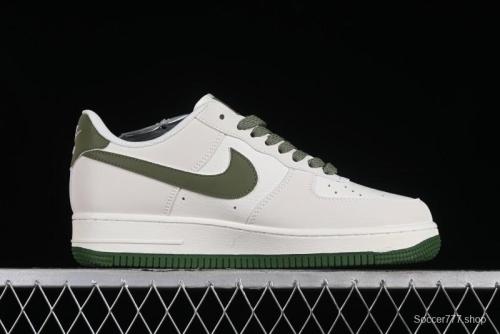 Supreme x Nike Air Force 1'07 Low Beige Green Casual Sneakers with Zoom Air Cushion - HD1968-008 1