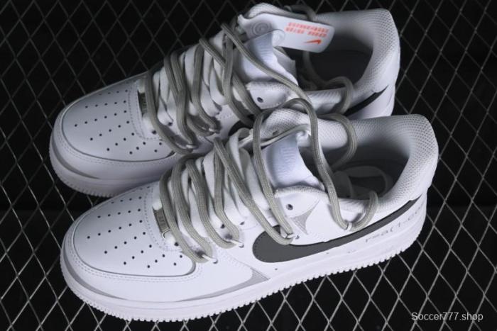Nike Air Force 1 '07 Low Spray Paint White Grey Strap Low-Top Casual Sneakers - ZH0316-017 1